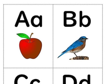 abc flash cards etsy