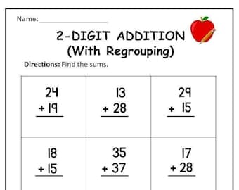 Regrouping Addition - Etsy