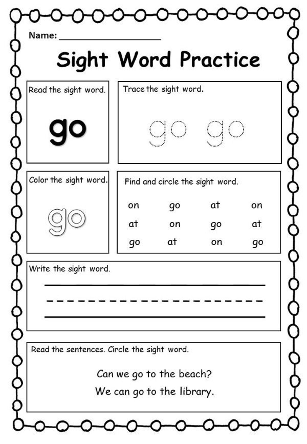 100 Printable Fry's First Hundred Sight Word Worksheets. Kindergarten-1st Grade Sight Words Worksheets. Reading, Writing ,spelling Activity. - Etsy 100-printable-fry-s-first-hundred-sight-word-worksheets-kindergarten-1st-grade-sight-words-worksheets-reading-writing-spelling-activity-etsy
