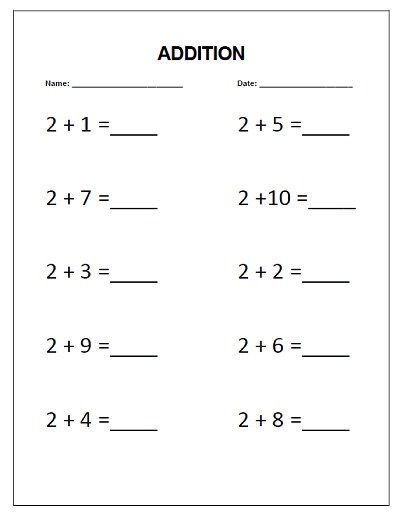 20-printable-addition-worksheets-numbers-1-10-for-etsy