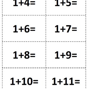Addition Math Facts Flashcards . Printable Addition Numbers - Etsy