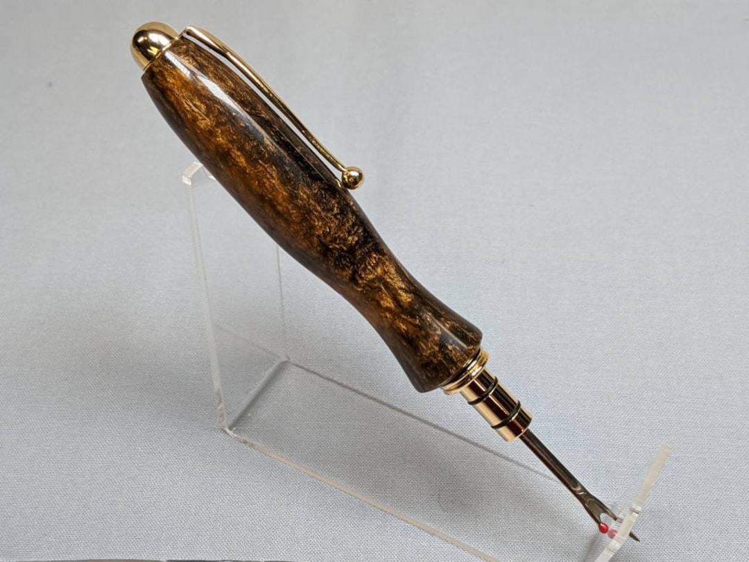 Seam Ripper, Brown Resin Handle, Gold Hardware. Free Shipping Etsy