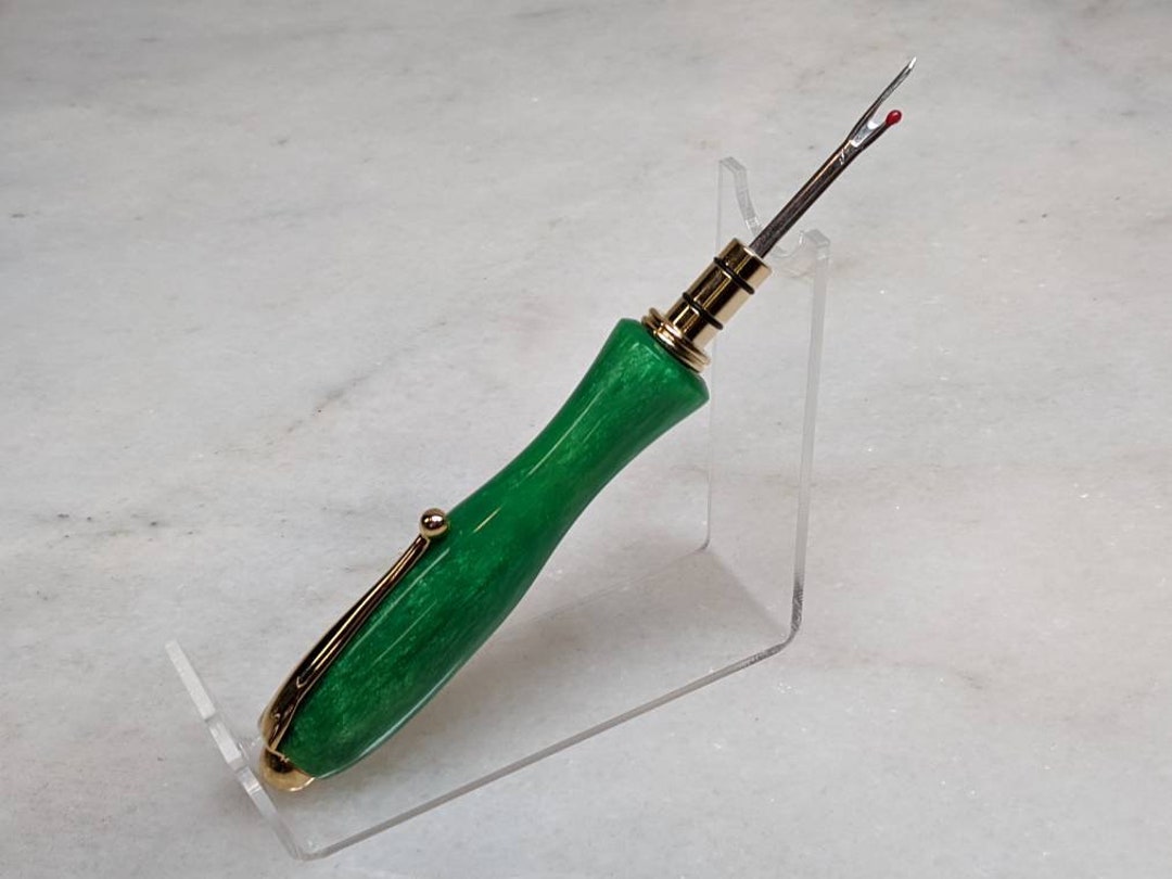 Seam Ripper Green Resin Handle Gold Hardware. Free Shipping Etsy