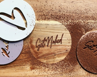 Custom BUISNESS Coffee Stencil - reusable