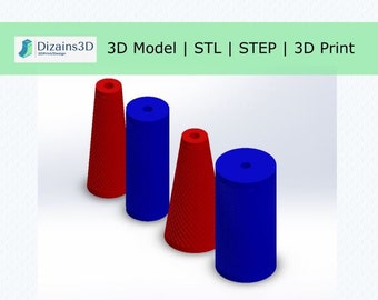 Digital File 3D printable Arm Wrestling Training Equipment Handle Cone and Cylinder (4 models included)