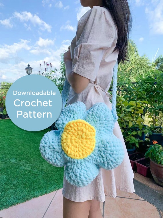 Crochet Flower Bag | AllFreeCrochet.com