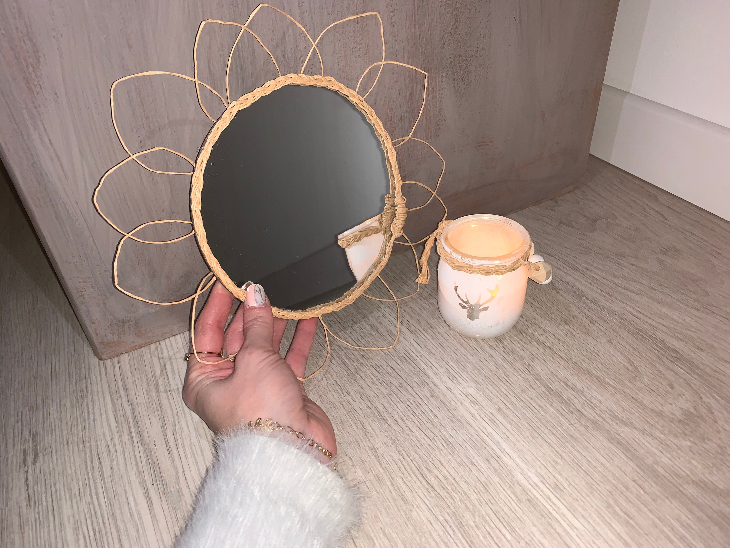 Bougeoir en Verre Cerf