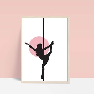 Pole Dancer ART PRINT Pole Dancing, Dance, Gift for her, Woman, Girl, Wall  Art, Home Decor
