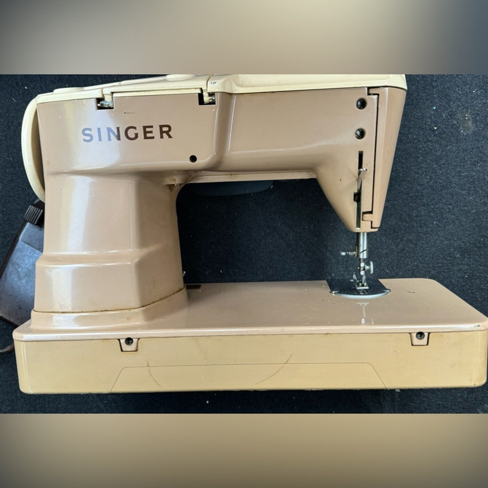 Singer 403A Sewing Machine With Pedal 1950s 1960s Midcentury Works See