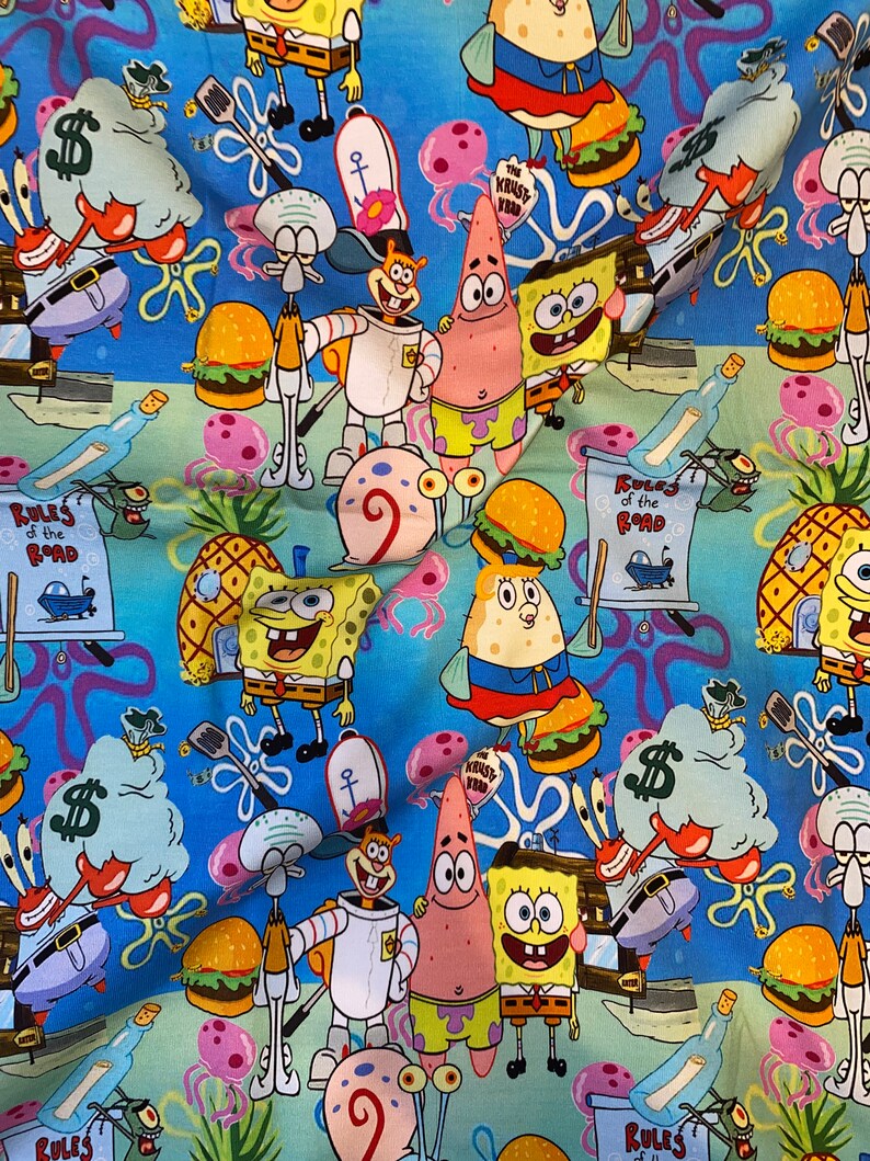 PREORDER Custom Spongebob Fabric - Etsy