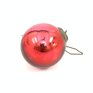 Antique old Pink Christmas Bauble heavy glass Kugel