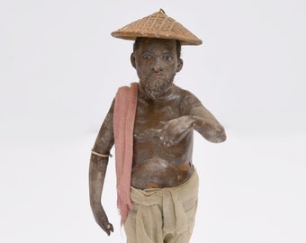 Vintage Terracotta Clay Man Figurine| Terracotta Indian Toys| Indian Antique toys| Terracotta home Decor| Terracotta Figurines|
