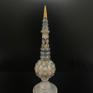 Vintage Glass rose water sprinkler with gold work