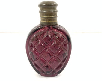 Vintage Mould Wine colour Perfume Bottle