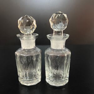 Vintage mould glass perfume bottles