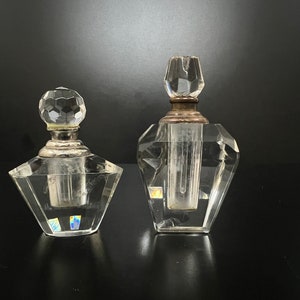 Vintage glass perfume bottles