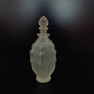 Vintage Frosted Lady Figurine Perfume bottle