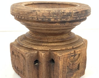 Bougeoir en bois | Bougeoir| Bougeoir|Bijni| Décoration d&#39;intérieur| Décoration d&#39;hôtel| Bougie| Artisanat| Bougeoir