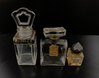 【未使用ヴィンテージ品】PARIS デザイン 香水瓶 アンティーク FRANCE 未開封 アンティーク 香水瓶 パフュームボトル LYSYS