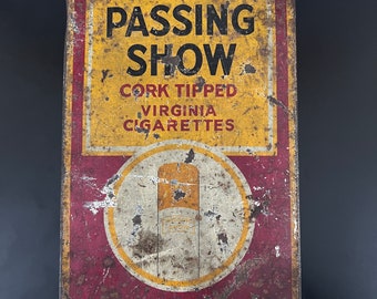 Vintage Passing Show Cigarettes Advertisement Box |passing Show Cigarettes  Original USA| Collectible Passing Show