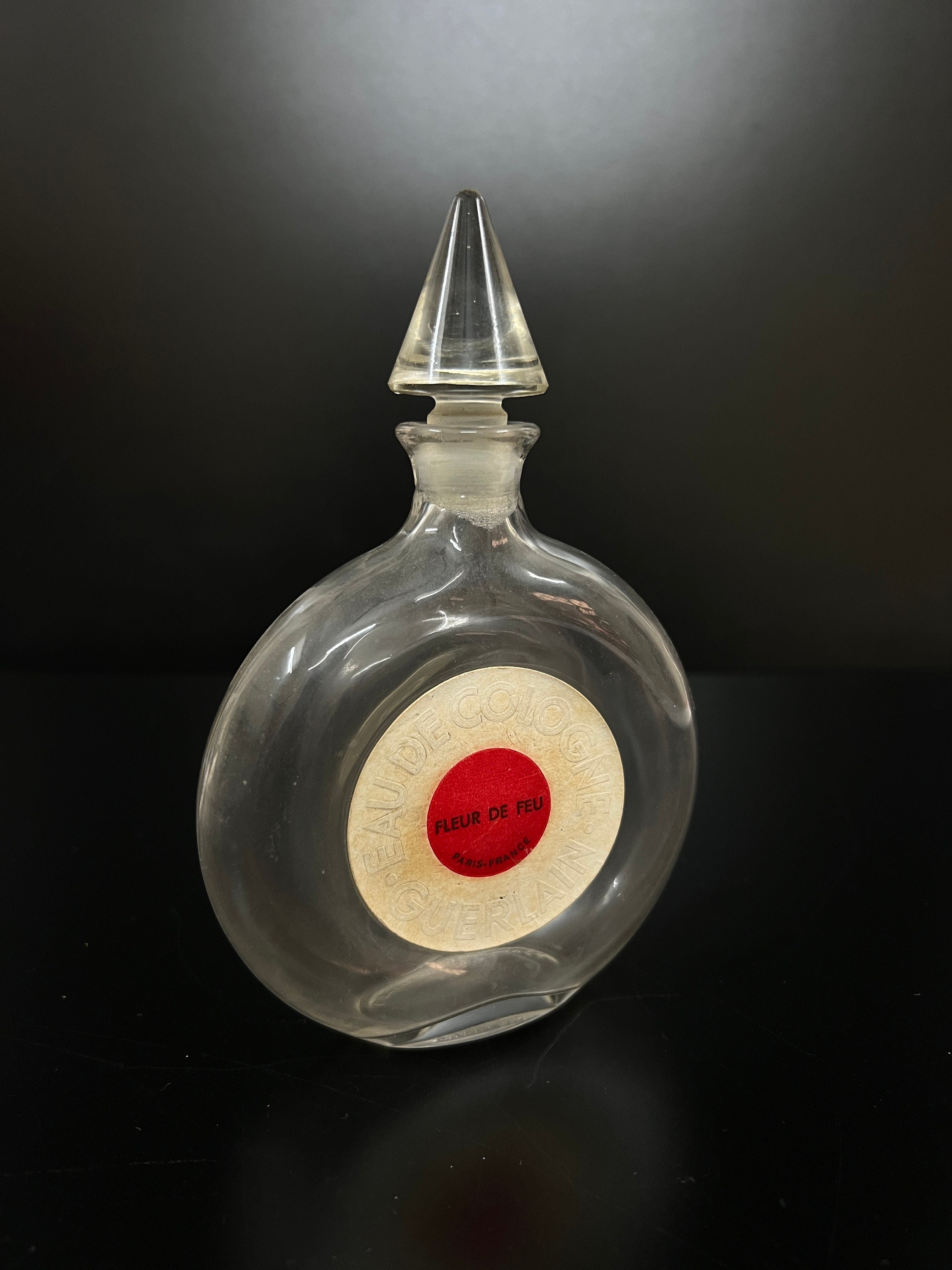 Vintage Guerlain Fleur De Feu Eau De Cologne Bottle Vintage 