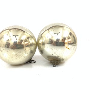Antique old German Christmas Bauble heavy glass Kugel