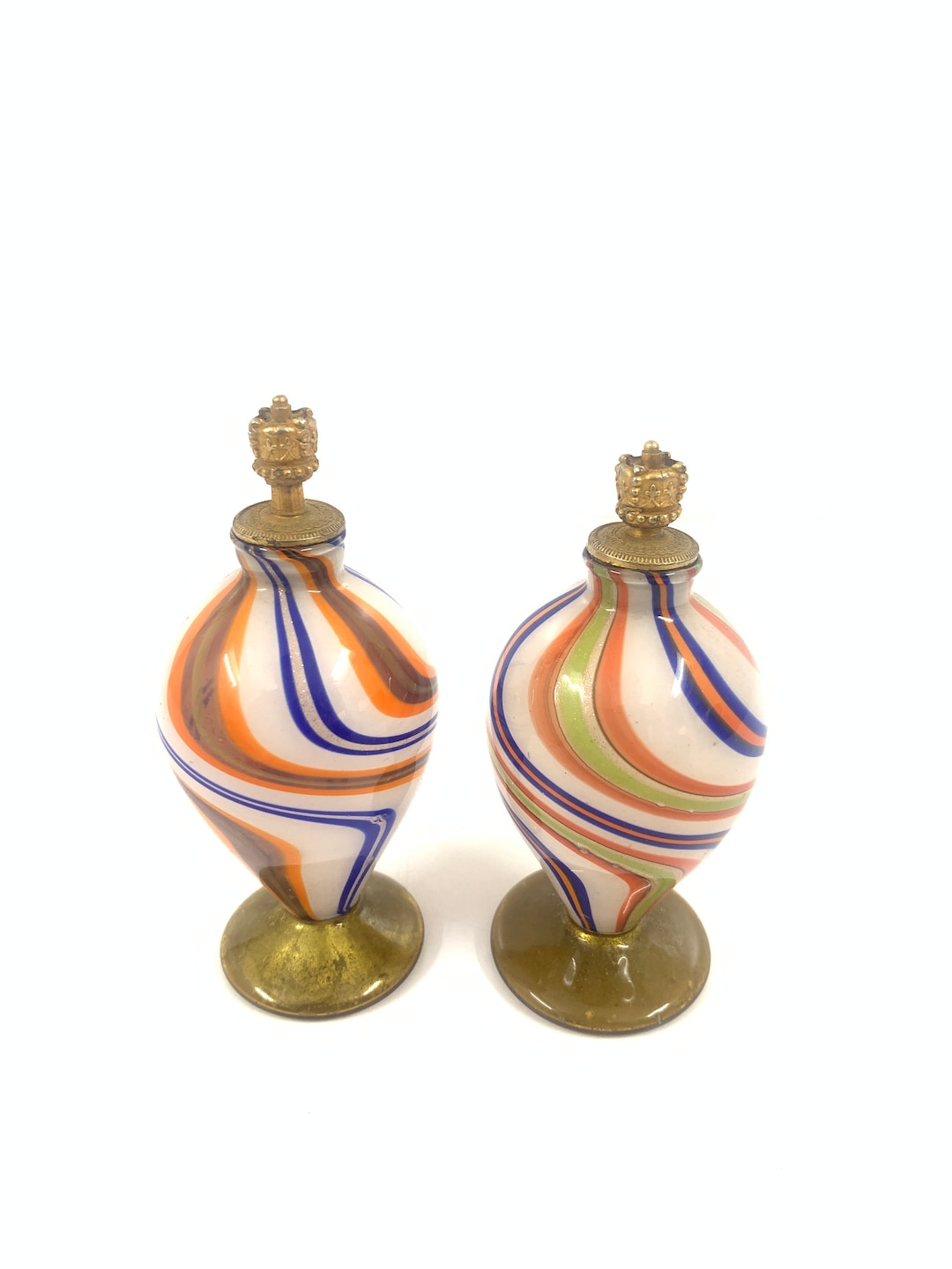 ヴィンテージ ベネチアン ムラーノ アート 吹きガラス 香水瓶 | 吹き