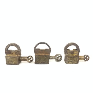 Vintage miniature brass locks / padlocks