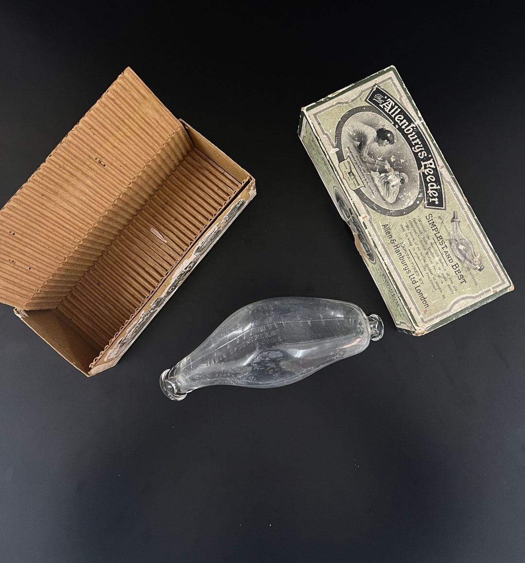 Vintage Glass Baby Bottle the Allenburys Feeder England Etsy