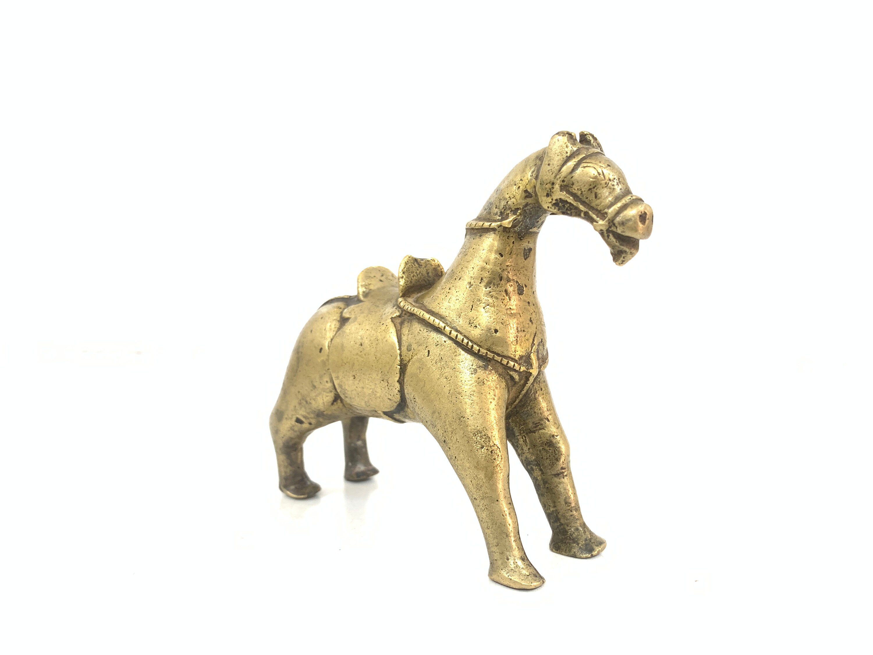 Antique Brass Horse Figurine Etsy
