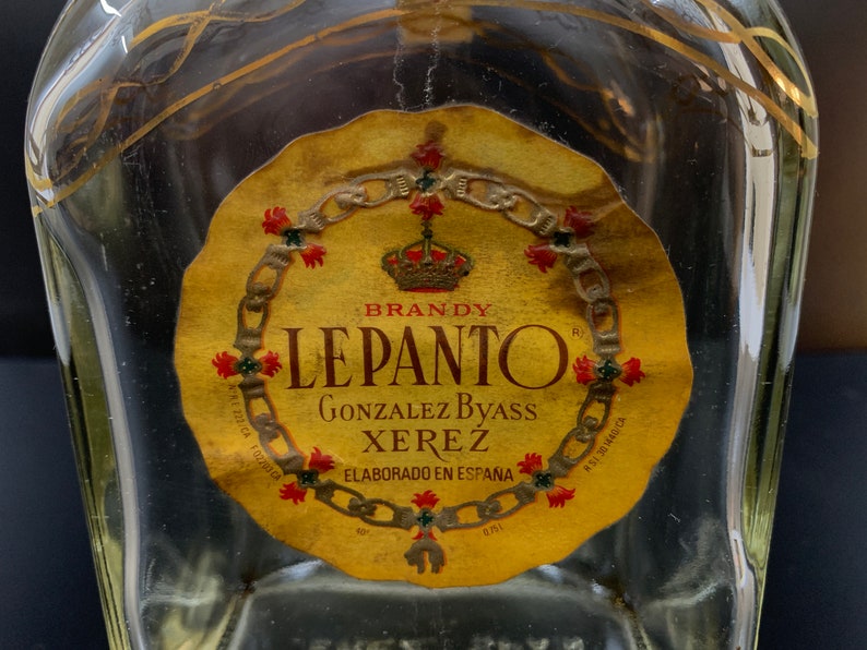 Vintage Le Panto Brandy Liquor Decanter Jerez Spain Spanish Liquor