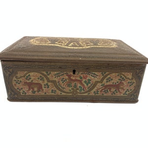boîte vintage Walters's caramel, boîte à bonbons, décoration antique, boîte à bijoux, boîte à épices, boîte de poêle et de noix de bétel, décoration d'intérieur, oeuvre d'art