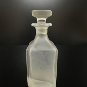 Vintage Frosted Glass Perfume bottle
