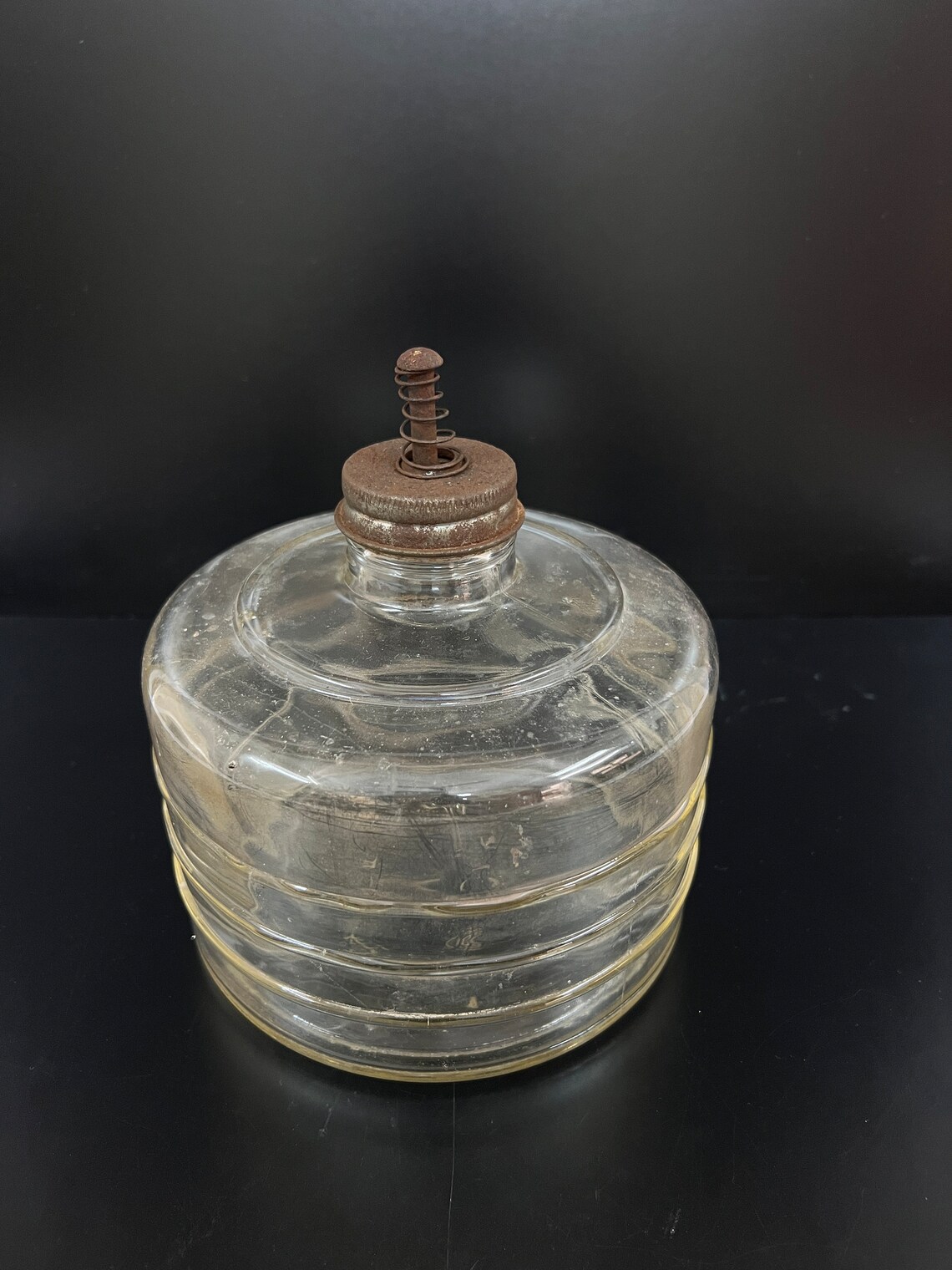 Antique Kerosene Oil Lamp Glass Tank / Jug Etsy