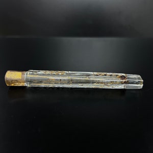 Vintage tear catcher bottle | Vintage Long Sleek Perfume Bottles with Gold Work