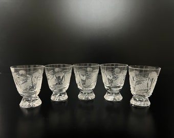 Vintage Cut Glass Shot Glasses