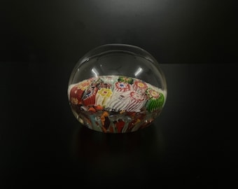 Schotse mini millefiori glazen presse-papier