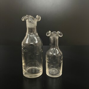 Vintage glass perfume bottle set