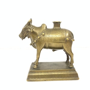Antique Brass Indian Nandi