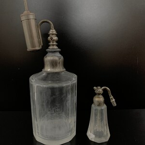 Antique Faceted Cut Glass Perfume Atomiser | Perfume Bottles| Perfume Bottle Box| French Perfume Bottle| Old Perfume Bottles| Perfume Bottle