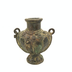 Antique Brass Inkwell
