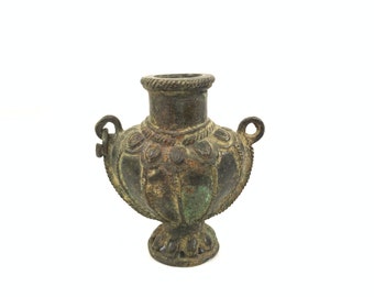 ヴィンテージのインク壺、ピューター製インク壺、イギリス、1800年代