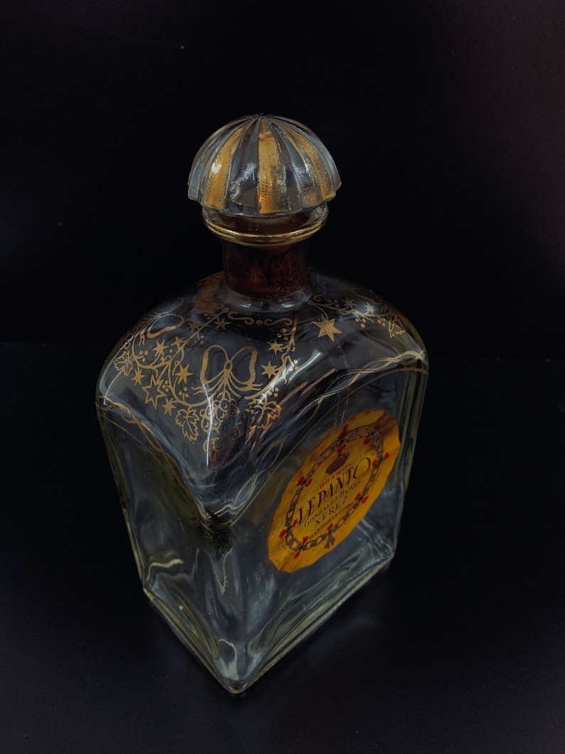 Vintage Le Panto Brandy Liquor Decanter Jerez Spain Spanish Liquor