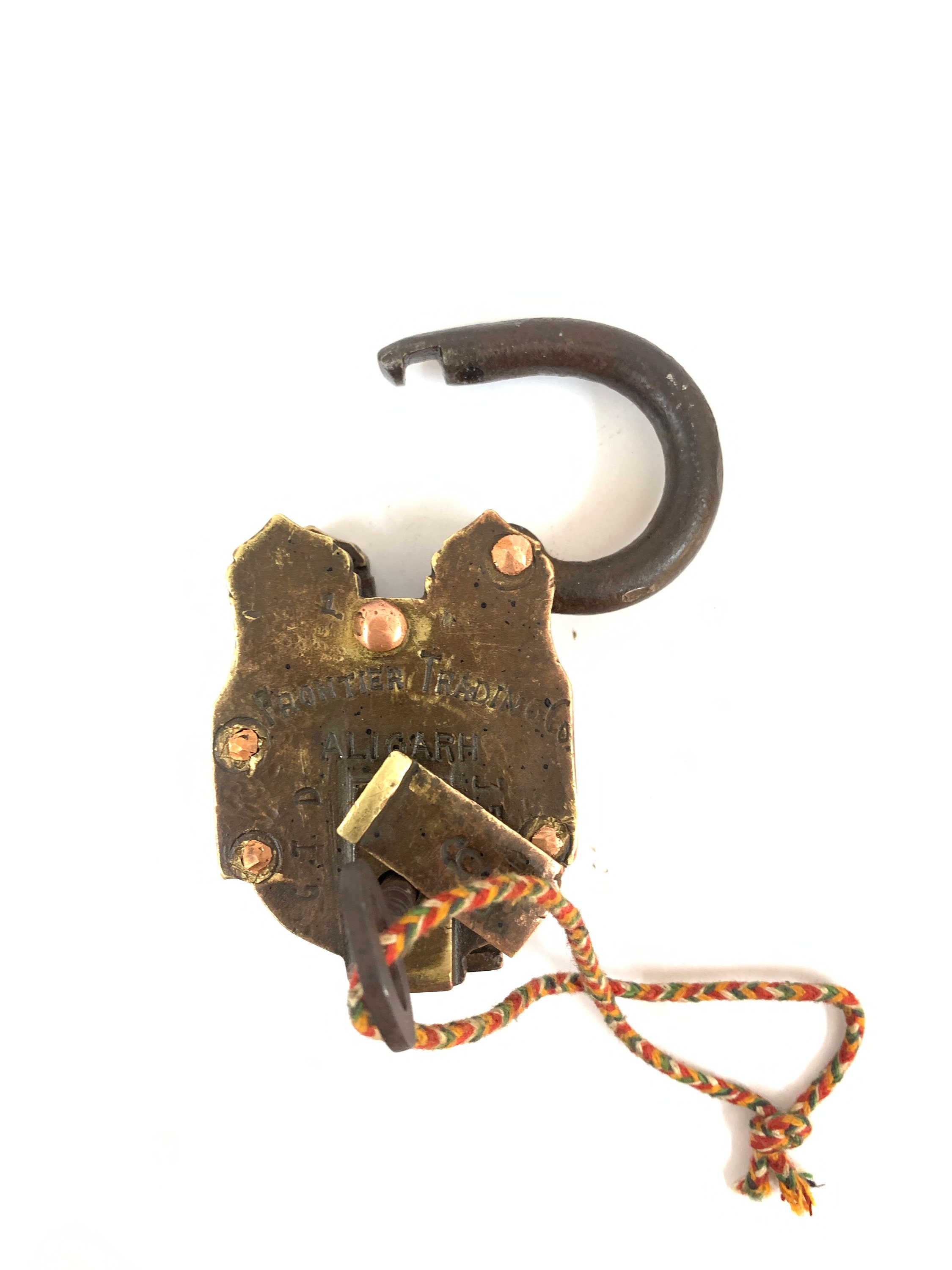 Vintage Padlock, Small Brass Lock, Barrel Lock, Theatre Props, Rustic