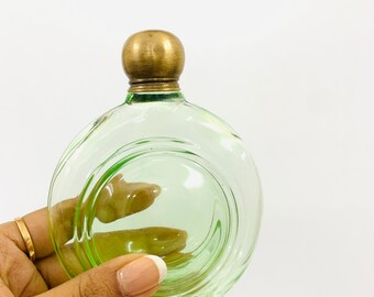 アンティークグリーンガラス香水瓶 | 蓋付きヴィンテージ香水瓶 - Etsy