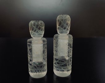 Vintage Crystal cut Glass Perfume bottle