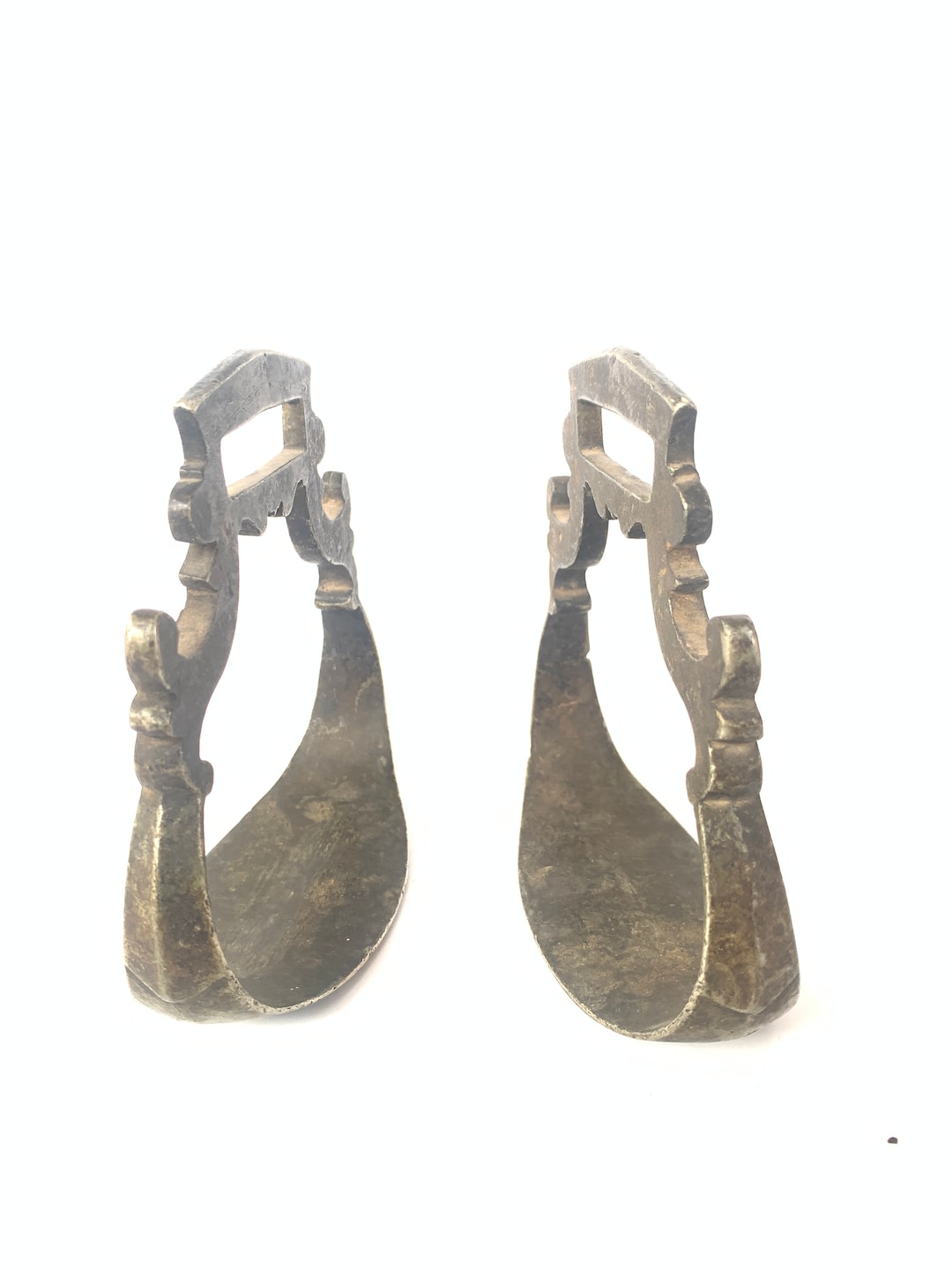 Vintage Horse Stirrup, Antique Brass Stirrup, Rustic Stirrup Horse