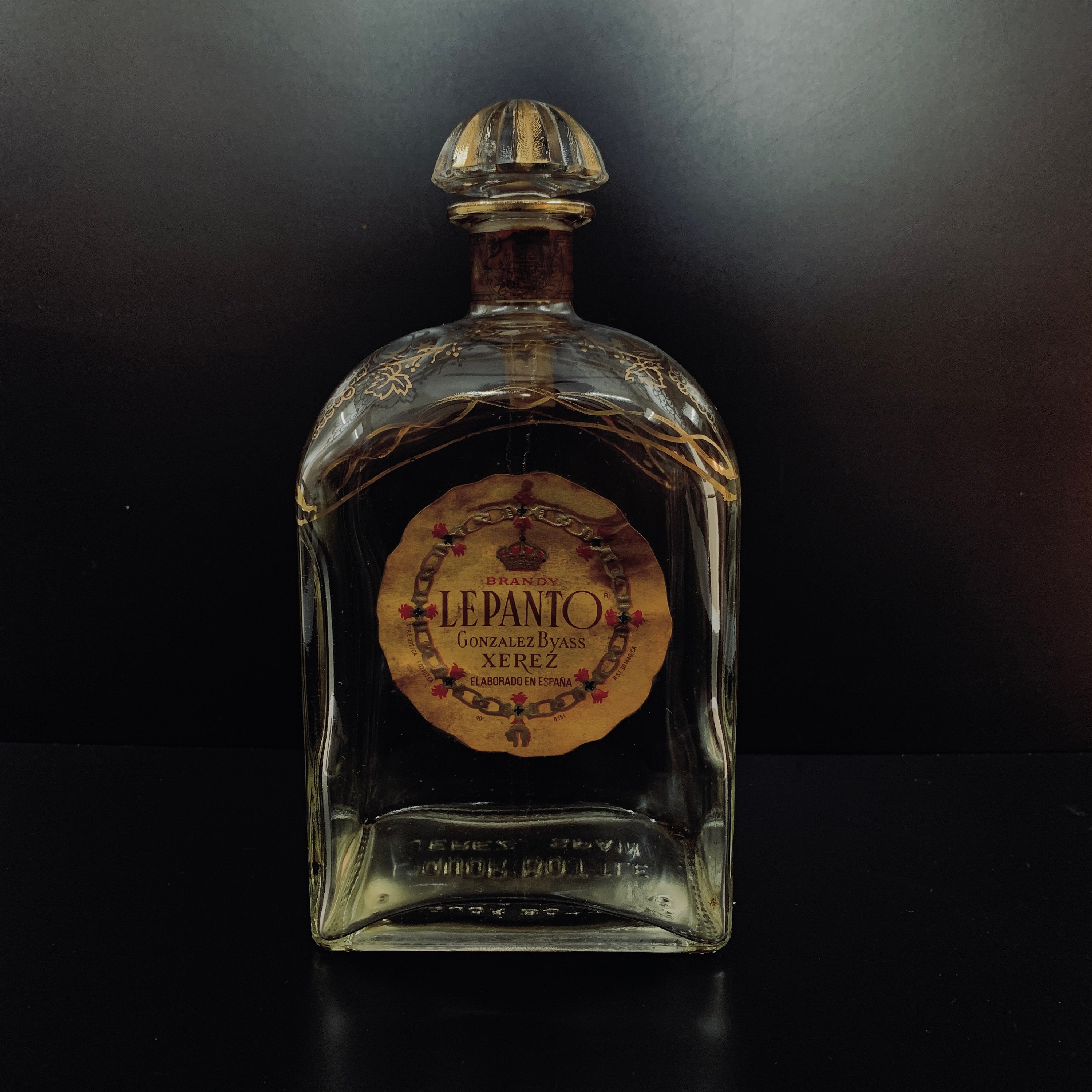 Vintage Le Panto Brandy Liquor Decanter Jerez Spain| Spanish