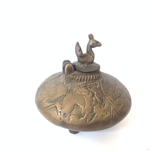Tinteiro vintage | Tinteiro de latão | Tinteiro antigo | porta-canetas de tinta | suporte para bastão de incenso | latão | acessório de mesa | decoração de casa | decoração vintage