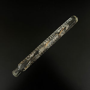 Vintage tear catcher bottle | Vintage Long Sleek Perfume Bottle with Gold Work